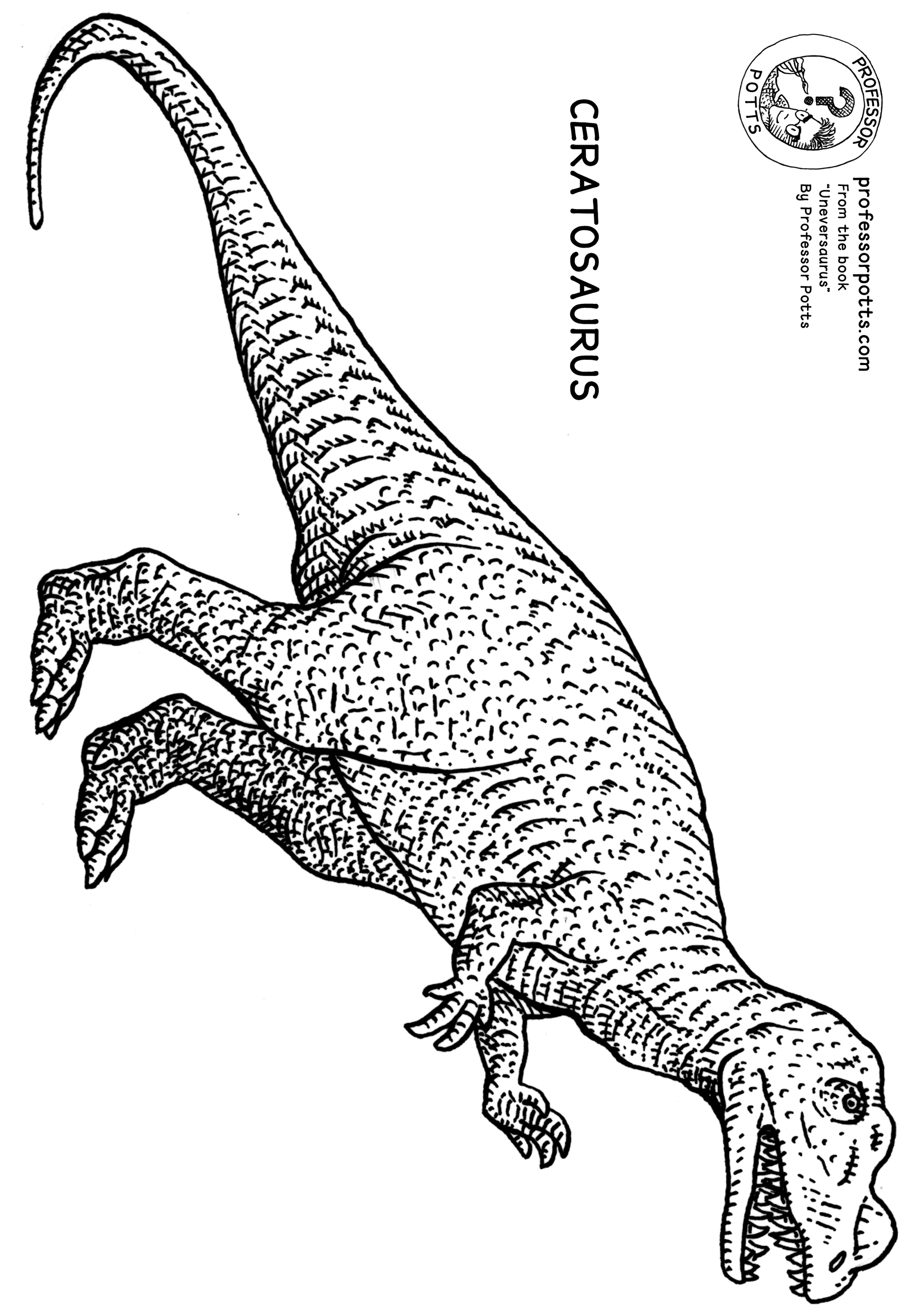 Теризинозавр раскраска для детей